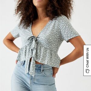 PACSUN LA HEARTS TIE FRONT TOP